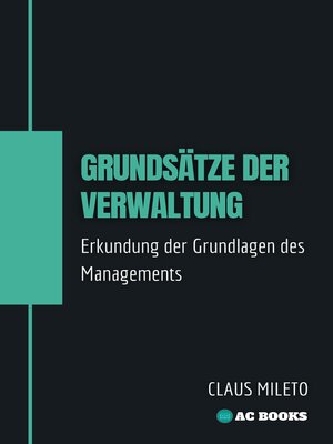 cover image of Grundsätze der Verwaltung